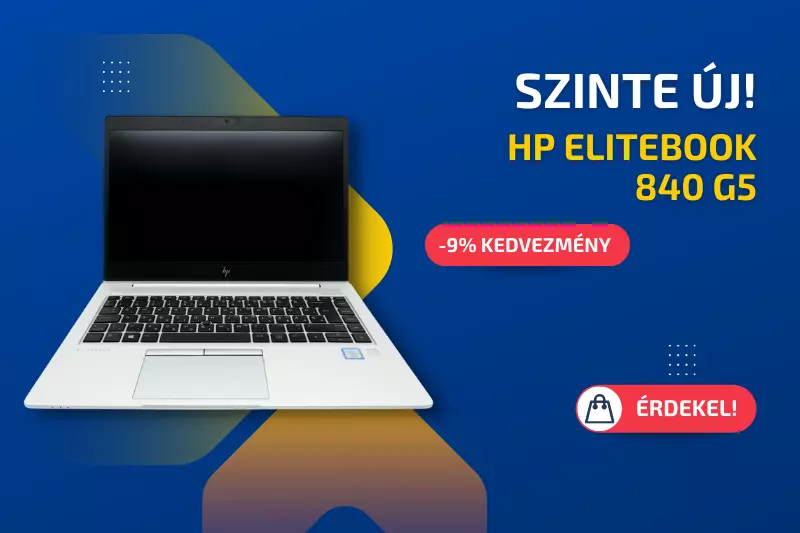 HP EliteBook 840 G5 | 14 colos Full HD kijelző | Intel Core i5-8350U | 8GB RAM | 256GB SSD | Windows 11 PRO + 2 év garancia!