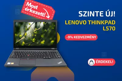 Lenovo ThinkPad L570 | 15,6 colos FULL HD kijelző | Intel Core i5-6200U | 8GB memória | 256GB SSD | Magyar billentyűzet | Webkamera nélkül | Windows 10 PRO + 2 év garancia!