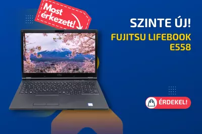 Fujitsu LifeBook E558 | 15,6 colos Full HD kijelző | Intel Core i5-7300U | 16GB memória | 256GB SSD | Windows 10 PRO + 2 év garancia!