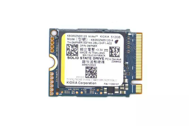 Toshiba KIOXIA 512GB M.2 PCIe NVME SSD meghajtó kártya (2230) 