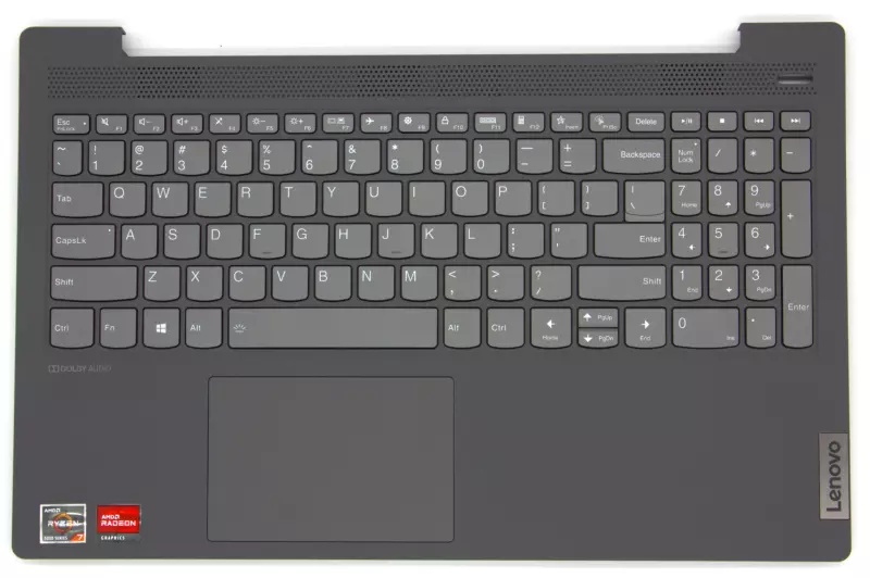 Lenovo IdeaPad 5-15ARE05, 5-15IIL05, 5-15ITL05 gyári új US angol sötét szürke háttér-világításos billentyűzet modul + touchpad (AP1K7000510)