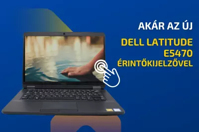 Dell Latitude E5470 Touch | 14 colos Full HD érintőképernyő | Intel Core i5-6200U  | 8GB RAM | 256GB SSD | Magyar billentyűzet | Windows 10 Pro + 2 év garancia!