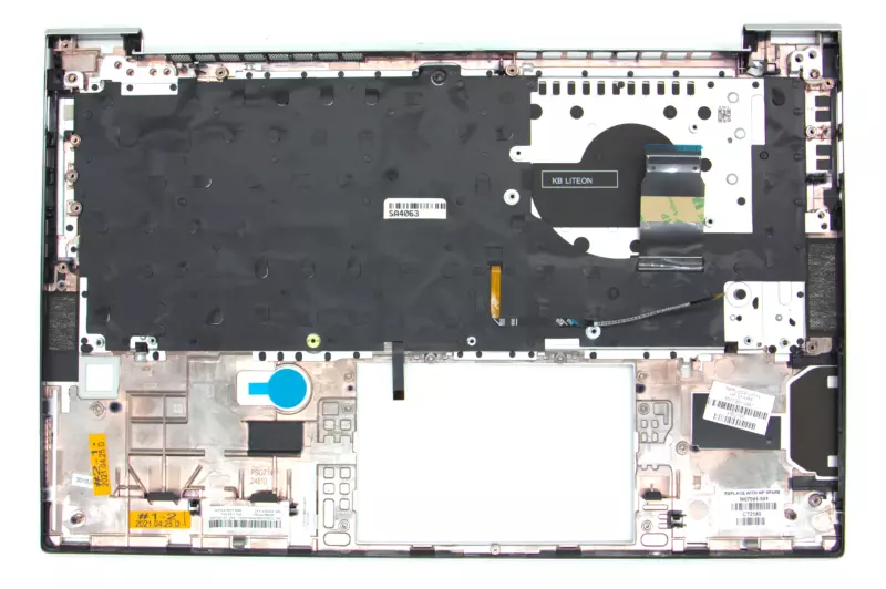HP EliteBook 840 G7 gyári új szitált (magyarított), háttér-világításos szürke-fekete billentyűzet modul trackpointtal (M07091-211)