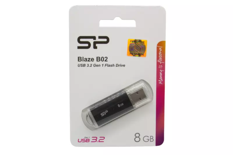 Silicon Power Blaze B2 8GB USB 3.2 Fekete pendrive 