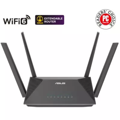 ASUS Wireless Router Dual Band AX1800 1xWAN(1 Gbps) + 3xLAN(1 Gbps), RT-AX52