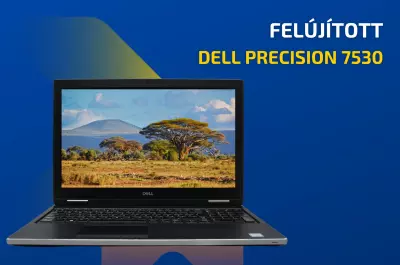 Dell Precision 7530 | Intel Core i7-8850H | 32GB memória | 512GB SSD | 15,6 colos FULL HD kijelző | NVIDIA Quadro P1000 | MAGYAR BILLENTYŰZET | Windows 10 Pro + 2 év garancia!