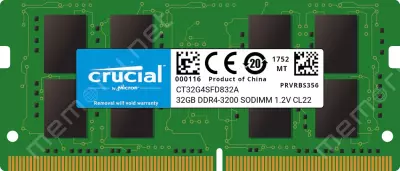 Crucial 32GB DDR4 3200MHz laptop memória, beszerelési lehetőséggel (CT32G4SFD832A)