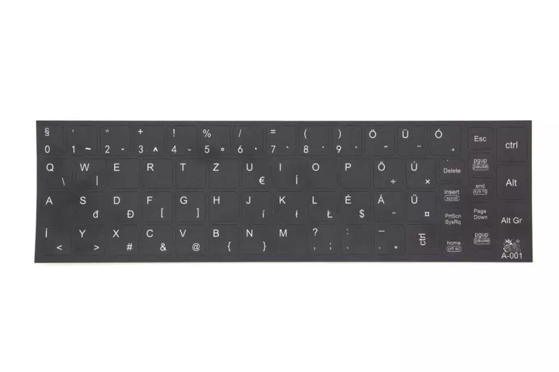3M fekete kopásálló gyári minőségű magyar bevonat fehér betűvel, Acer A-001