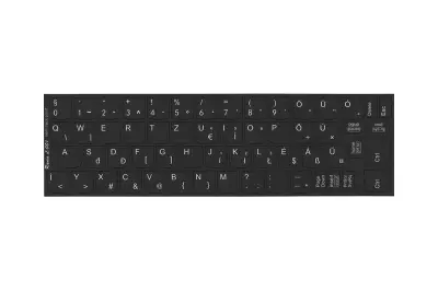 3M fekete kopásálló gyári minőségű magyar bevonat fehér betűvel, trackpoint nélkül, Lenovo Yoga, L-001