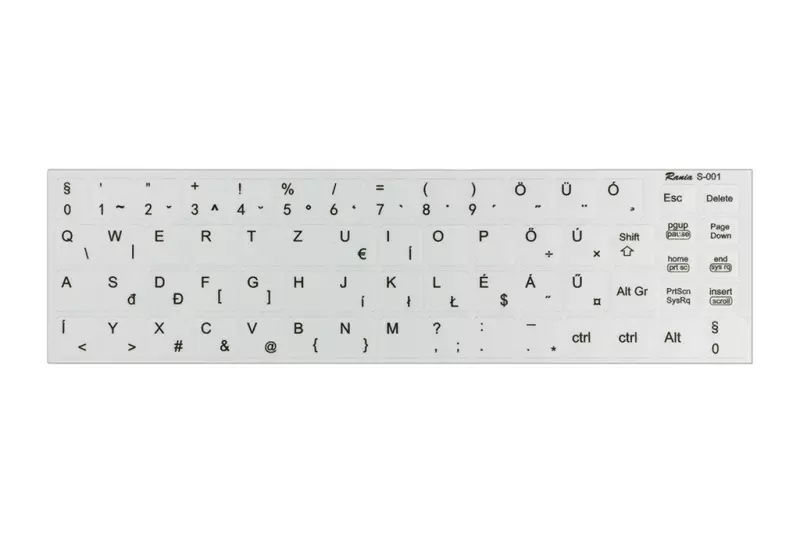 3M fehér kopásálló gyári minőségű magyar bevonat fekete betűvel, SONY Vaio VPC-E* , S-001