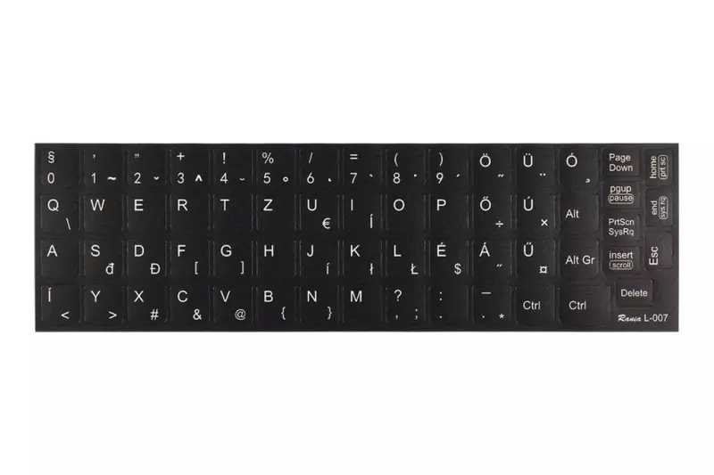 3M fekete kopásálló gyári minőségű magyar bevonat fehér betűvel, Lenovo IdeaPad B560, G560 , L-007