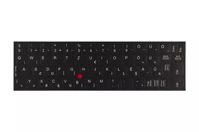 3M fekete kopásálló gyári minőségű magyar bevonat fehér betűvel, trackpointtal, Lenovo ThinkPad , L-001