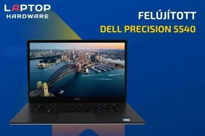 Dell Precision 5540 | Intel Core i7-9750H | 32GB RAM | 1TB SSD | 15,6 colos 4K UHD Kijelző | MAGYAR BILLENTYŰZET | NVIDIA Quadro T1000 | Windows 10 PRO + 2 év garancia!
