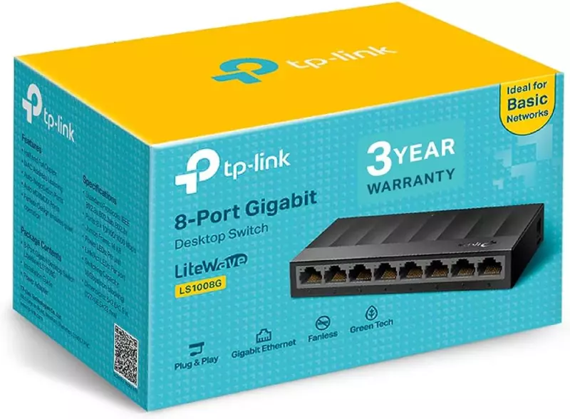 TP-LINK 8 portos 1000Mbps Switch, LS1008G