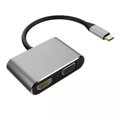 USB-C (Type-C) - HDMI és VGA átalakító