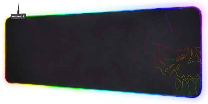 Spirit of Gamer Darkskull RGB világítós gamer egérpad XXL 800mm x 300mm (SOG-PADXXRGB)