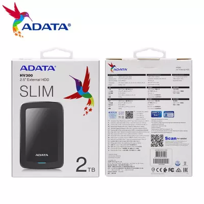 ADATA Slim 2TB fekete külső winchester (HV300)