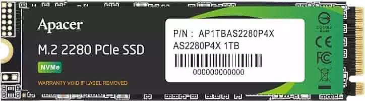 APACER 1TB M.2 (2280) Gen3 x4 NVMe SSD kártya, AP1TBAS2280P4X