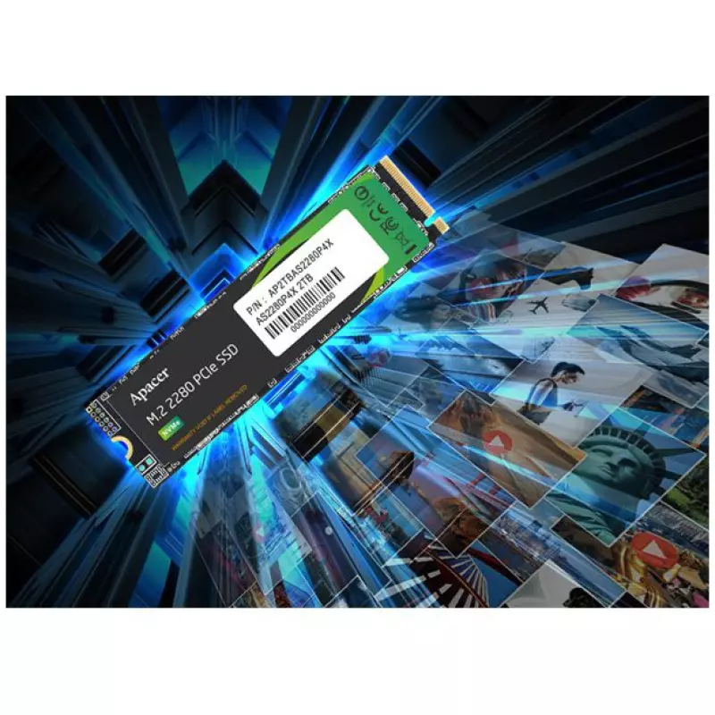 APACER 1TB M.2 (2280) Gen3 x4 NVMe SSD kártya, AP1TBAS2280P4X