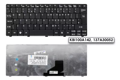 Acer Aspire One 521, D270, E100 gyári új angol (UK) fekete billentyűzet (KBI100A142)