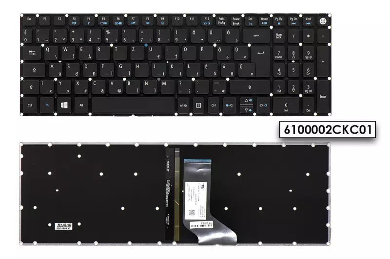 Acer Aspire V3-574, V3-574G, E5-575G MAGYAR laptop háttér-világításos billentyűzet (NK.I1517.01F)