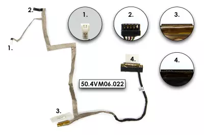 Acer Aspire V5-531P, V5-531PG, V5-571P, V5-571PG használt LCD kijelző kábel (VA51, 50.M48N1.001)