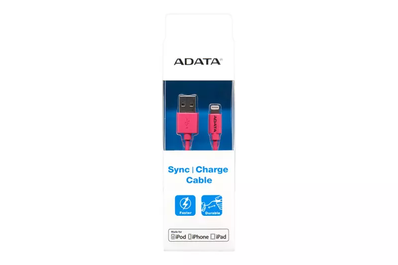 Adata rózsaszín USB - Apple Lightning adat kábel 1m (AMFIPL-100CM-CPK)