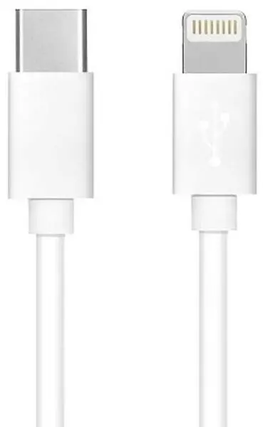 Apple Lightning - USB C (Type-C) adat, töltőkábel kábel 1m, fehér