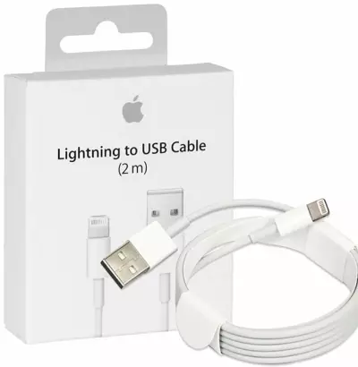 Apple gyári Lightning to USB adat, töltőkábel 2m, fehér (MD819ZM/AM)