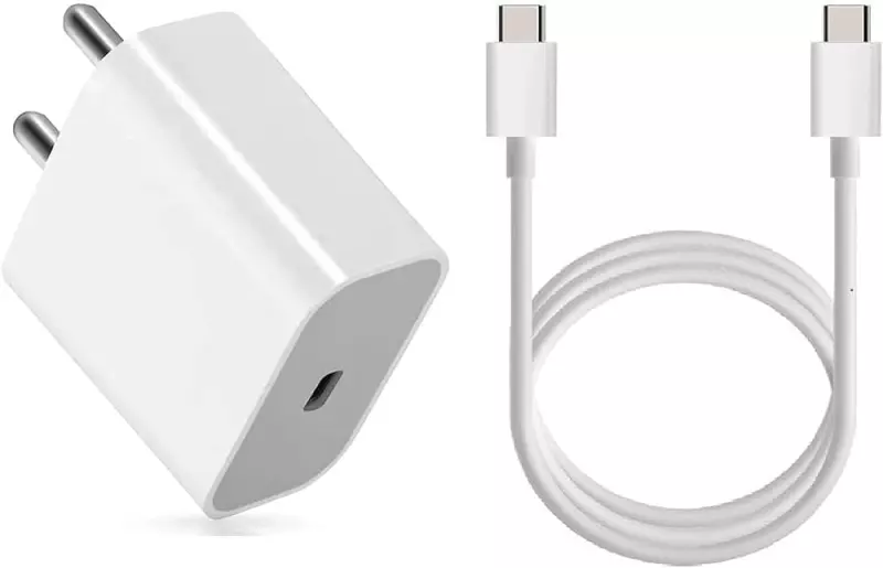 Apple iPhone 15, iPhone 15 Pro, iPhone 15 Pro Max 20W Töltő + Kábel (USB-C to USB-C) (MU7W2B/A)
