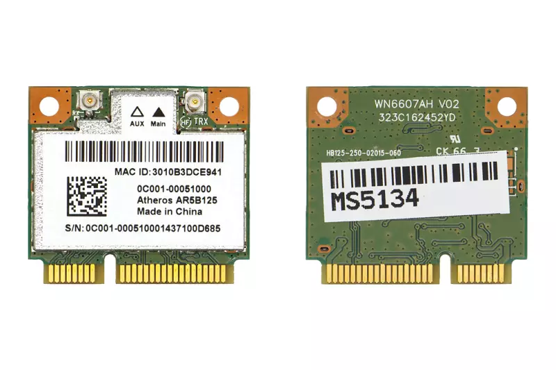 Asus AR5B125 használt Mini PCI-e WiFi kártya, 0C001-00051000