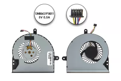 Asus G751JL, G751JM gyári új VGA hűtő ventilátor, beszerelési lehetőséggel, (13NB06G1P18011)