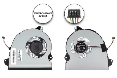 Asus GL553VD, GL753VE gyári új hűtő ventilátor, beszerelési lehetőséggel, (13NB0DC0AP0301)