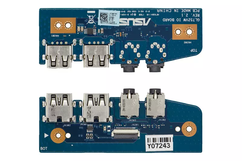 Asus GL752VW gyári új USB/audio panel (90NB0A40-R10020)