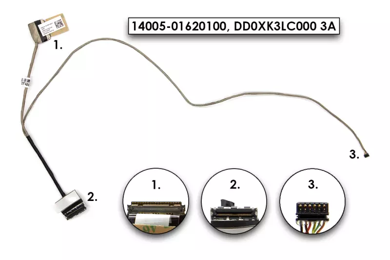 Asus K401LB gyári új LCD kábel (14005-01620100, DD0XK3LC000)