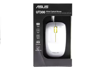 Asus UT300 vezetékes fehér-sárga egér behúzható kábellel (90XB0460-BMU030)