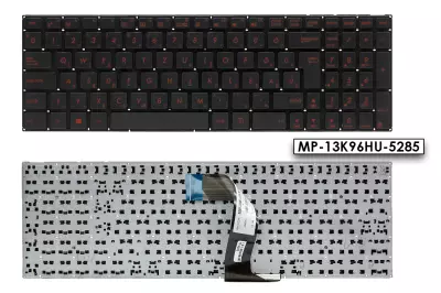 Asus X550 sorozat X550WA fekete-piros magyar laptop billentyűzet