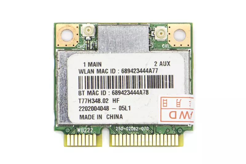 Atheros AR5B22 gyári új Mini PCI-e (half) dualband WiFi N és Bluetooth 4.0 kártya