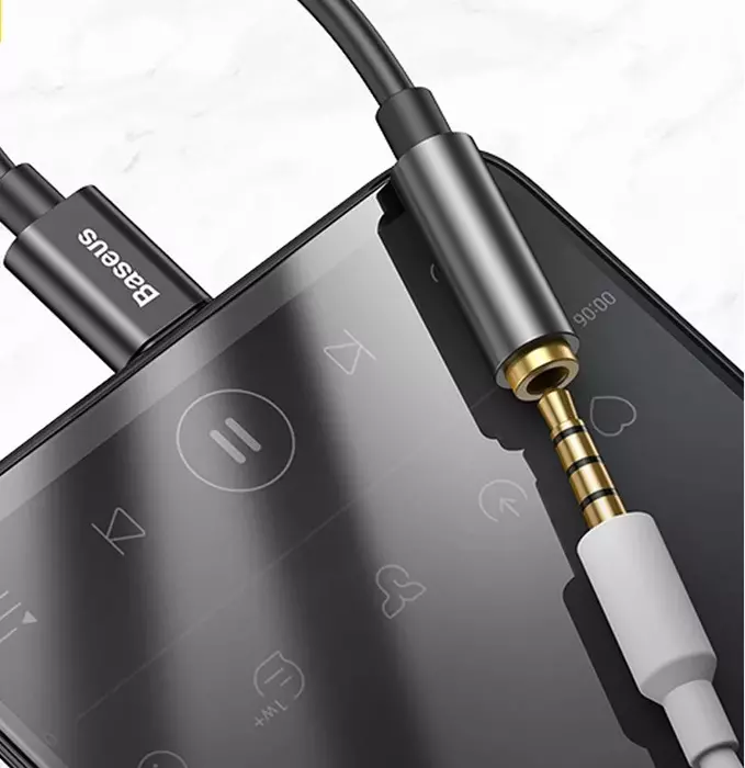 Baseus L54 Type-C - 3,5mm Audio Jack átalakító fekete (L54)