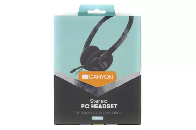 Canyon sztereó fejhallgató mikrofonnal (csatlakozó: 2x audio jack) (CNE-CHS01, CHS01B)