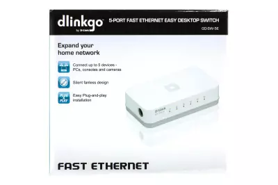 D-Link 10/100Mbps Fast Ethernet Switch, 5 portos, (GO-SW-5E/E)
