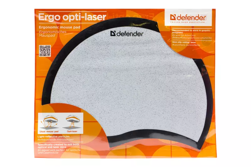 Defender Ergo opti-laser fehér-fekete egérpad (50511)