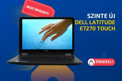 Dell Latitude E7270 Touch | 12,5 colos FHD érintőképernyő | Intel Core i5-6300U | 8GB memória | 256GB SSD | Magyar billentyűzet | Windows 10 Pro + 2 év garancia!