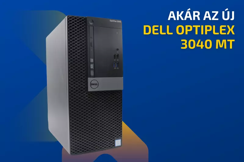 Dell Optiplex 3040 MT | Intel Core i3-6100 | 8GB memória | 240GB SSD | Windows 10 PRO + 2 év garancia!