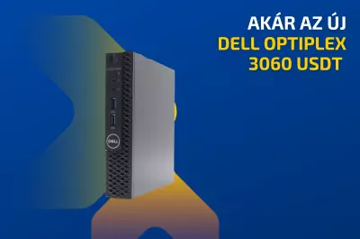 Dell Optiplex 3060 USDT | Intel Core i5-8500T | 8GB memória | 256GB SSD | Windows 10 PRO + 2 év garancia!