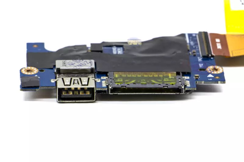 Dell XPS 9350, 9360 gyári új USB / kártyaolvasó / bekapcsoló panel kábellel (csak ujjlenyomat-olvasó nélküli modellekkel kompatibilis!) (H2P6T, 0H2P6T)