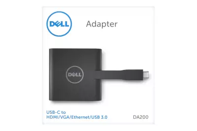 Dell adapter USB-C - HDMI/VGA/Ethernet/ USB 3.0 átalakító, mini dokkoló (DA200)