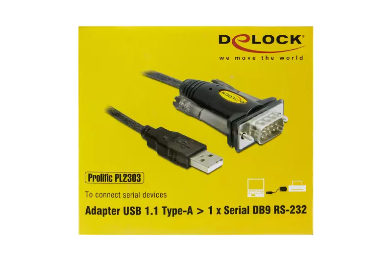 Delock USB 1.1 (apa) - Soros port (RS-232 DB9) (anya) átalakító kábellel (1.5m) (61856)