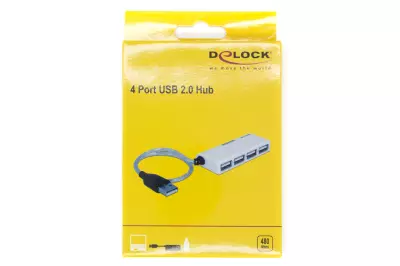Delock USB 2.0 hub, elosztó 4 porttal