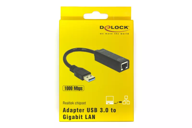 Delock USB 3.0 (apa) - Gigabit RJ45 (anya) LAN adapter, átalakító (62616)